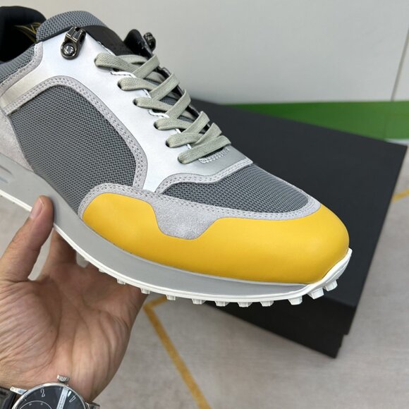 Dunhill Mens Daily Breathable Sports Shoes Yellow/Gray - Picture 7 of 10